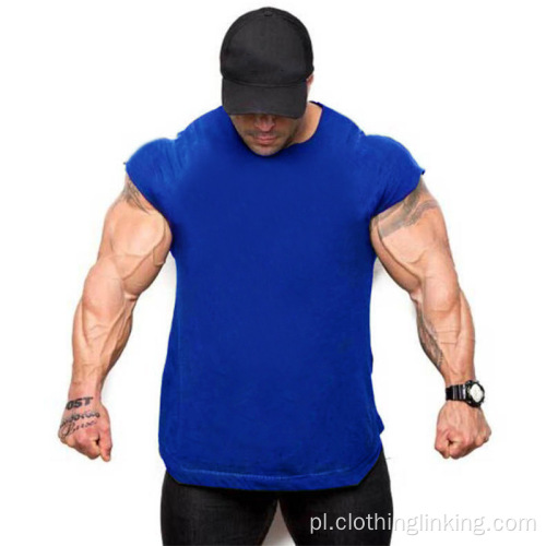 Męskie koszulki treningowe slim slim fit z bawełny